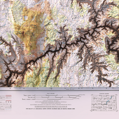Grand Canyon, Arizona - 1953-Historical Topographic-Wall Map-ModernCarto