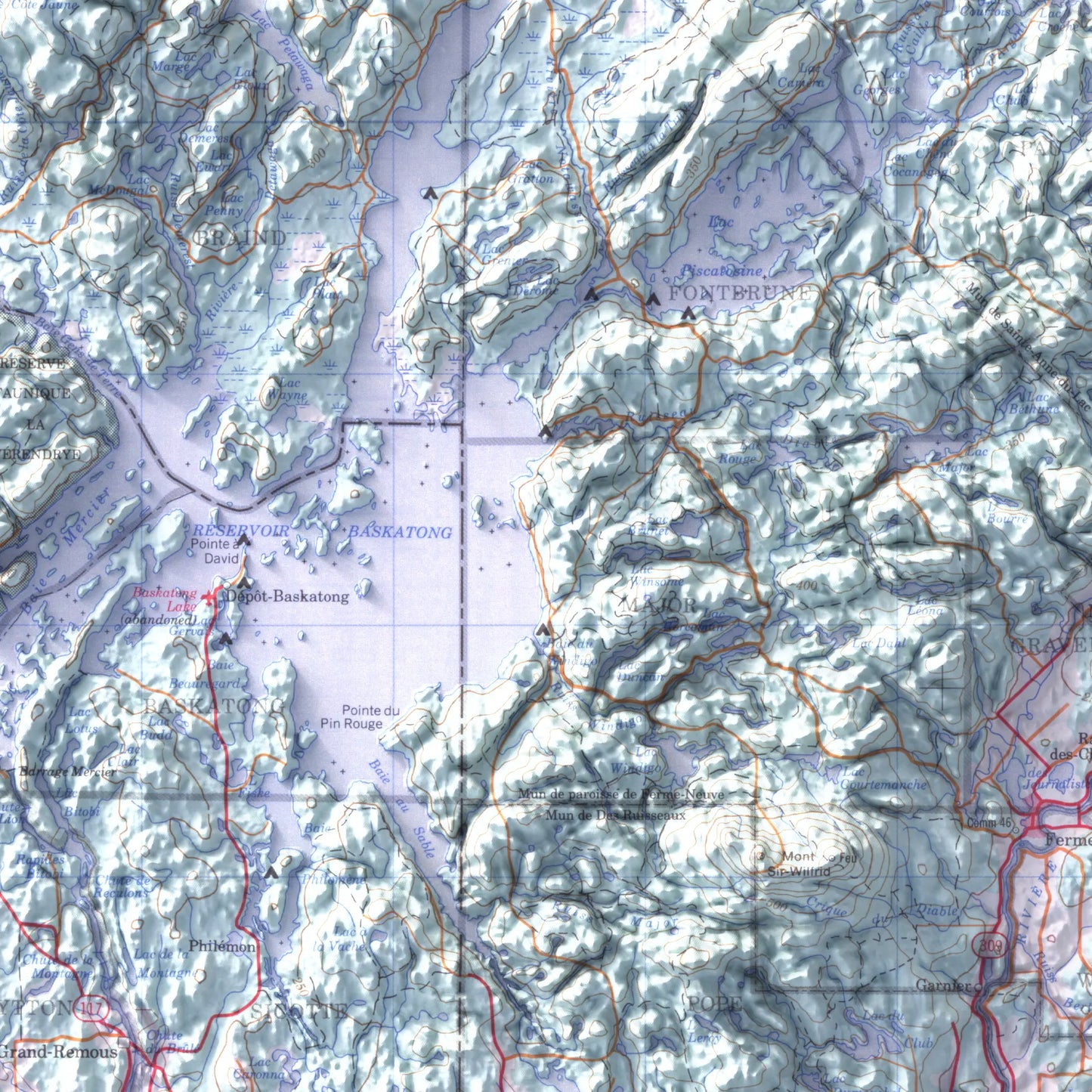 Mont-Laurier, Quebec - 1997-Historical Topographic-Wall Map-ModernCarto