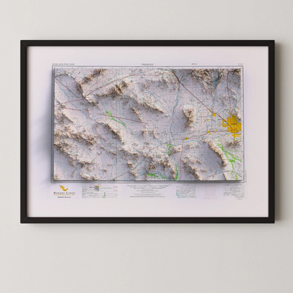 Phoenix, Arizona - 1954-Historical Topographic-Wall Map-ModernCarto
