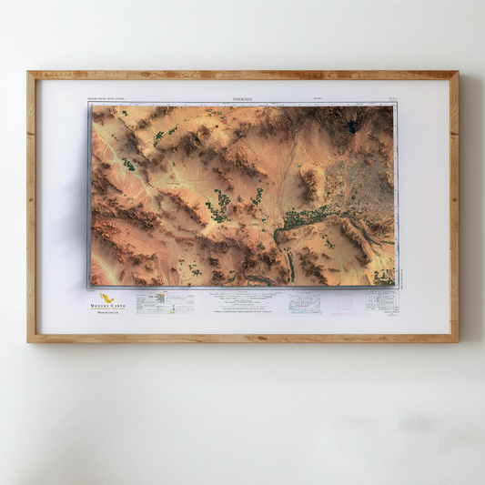 Phoenix, Arizona-Satellite Imagery-Wall Map-ModernCarto