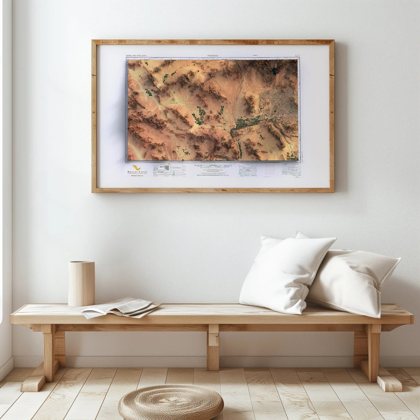 Phoenix, Arizona-Satellite Imagery-Wall Map-ModernCarto