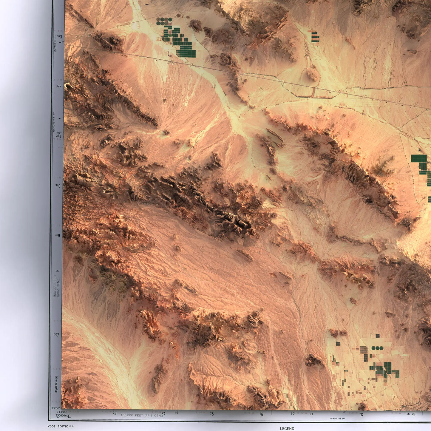 Phoenix, Arizona-Satellite Imagery-Wall Map-ModernCarto