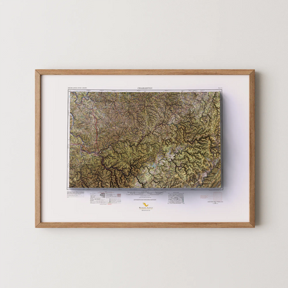 Charleston, West Virginia - 1957-Historical Topographic-Wall Map-ModernCarto