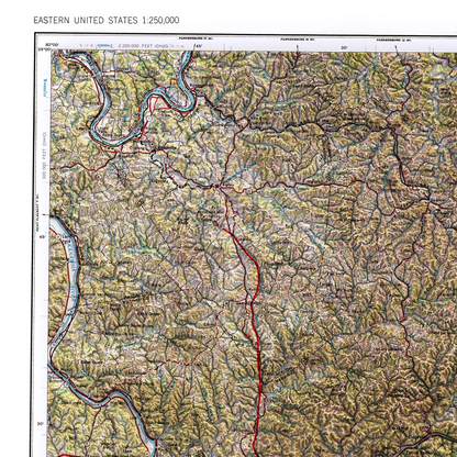Charleston, West Virginia - 1957-Historical Topographic-Wall Map-ModernCarto