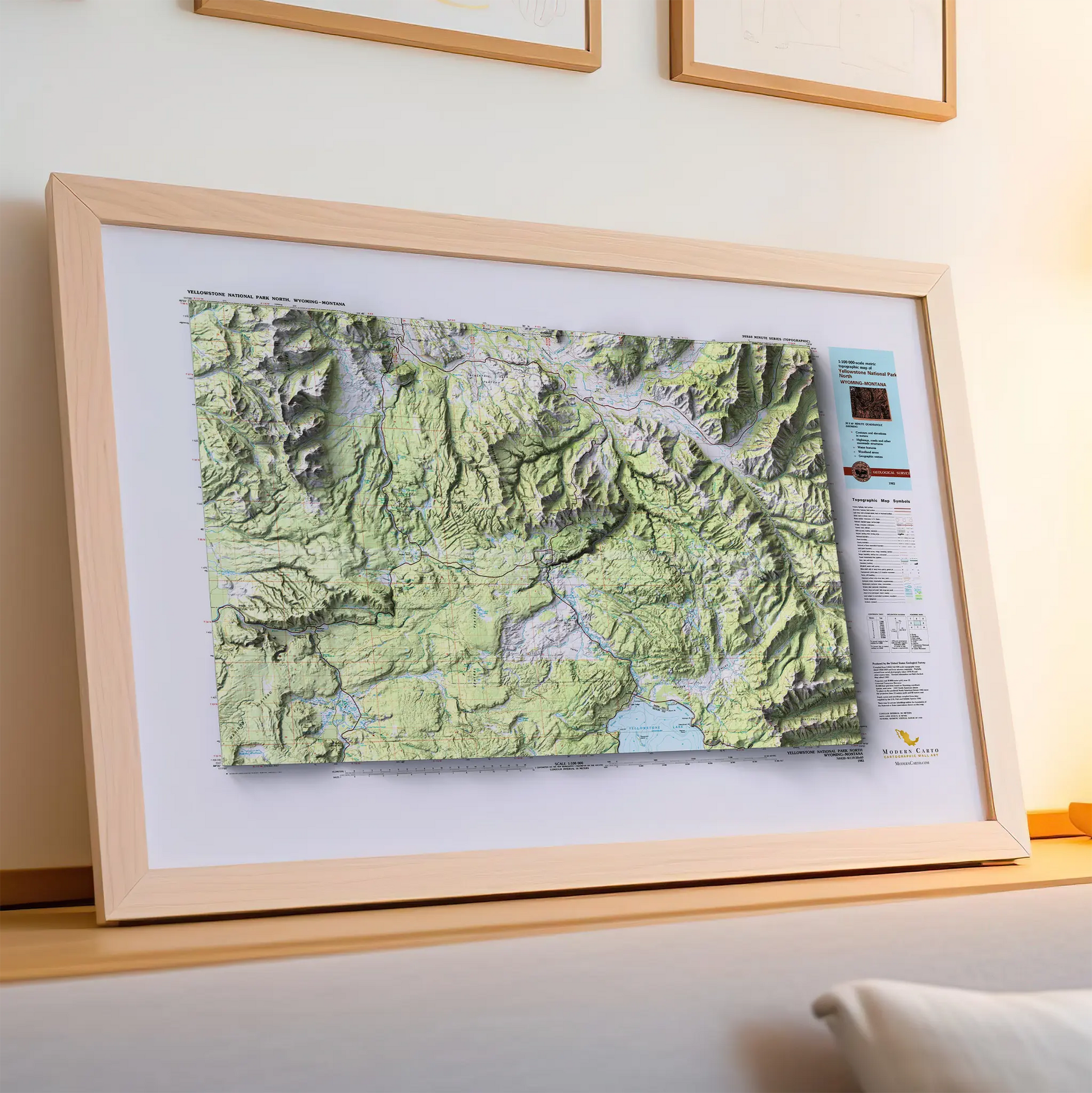 Yellowstone North, Wyoming / Montana - 1983-Historical Topographic-Wall Map-ModernCarto