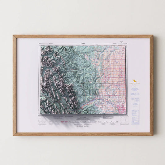 Calgary, Alberta - 1994-Historical Topographic-Wall Map-ModernCarto