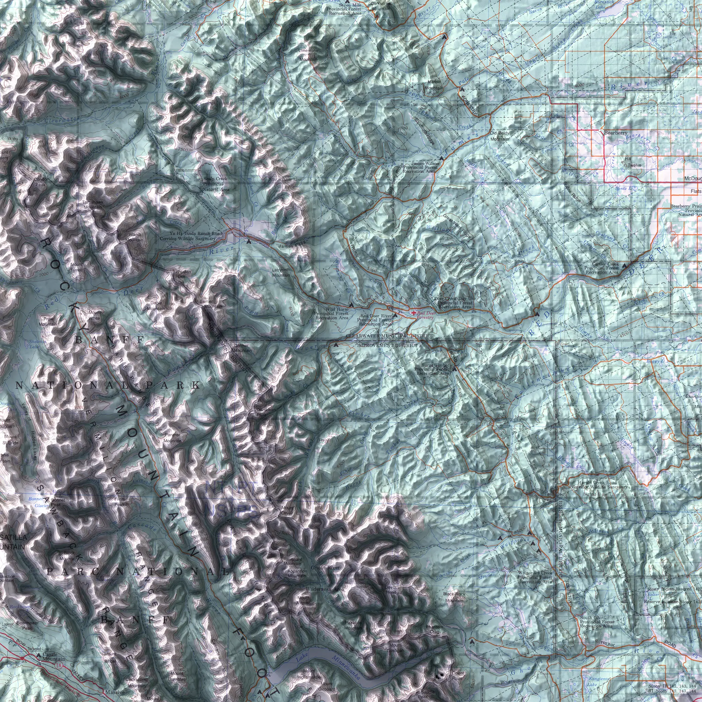 Calgary, Alberta - 1994-Historical Topographic-Wall Map-ModernCarto