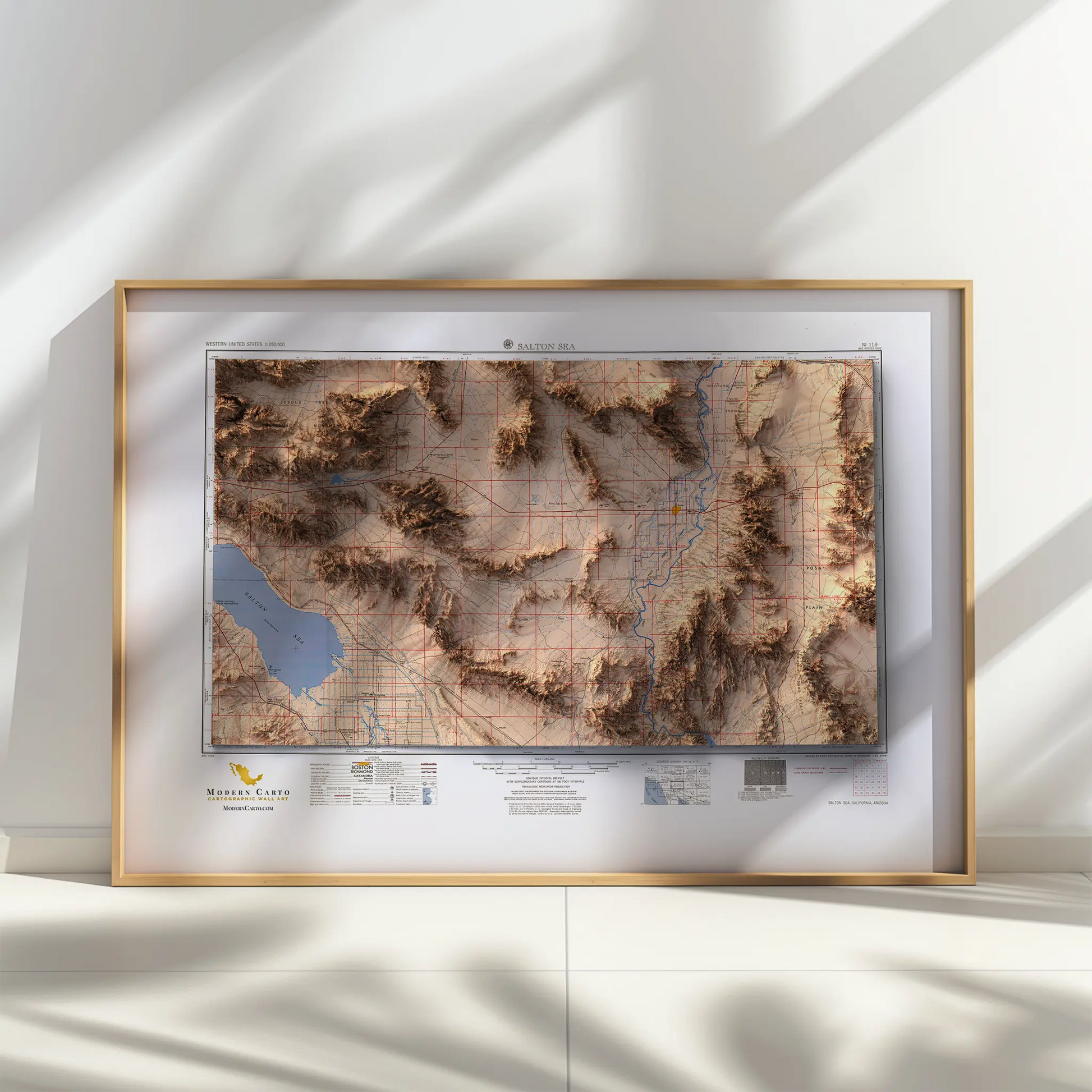 Salton Sea, California - 1955-Historical Topographic-Wall Map-ModernCarto