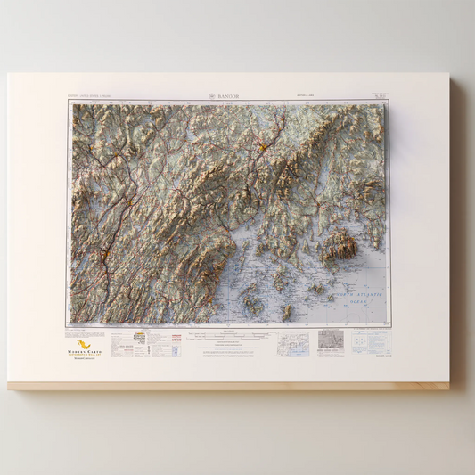 Bangor, Maine - 1960-Historical Topographic-Wall Map-ModernCarto
