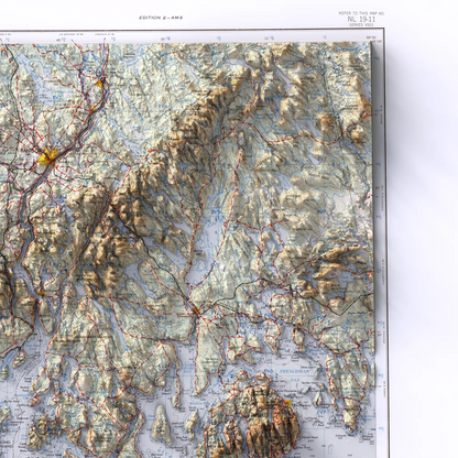 Bangor, Maine - 1960-Historical Topographic-Wall Map-ModernCarto