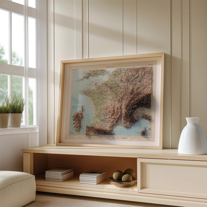 France - 1955-Historical Topographic-Wall Map-ModernCarto