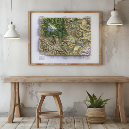 Mount Rainier, Washington - 1978-Historical Topographic-Wall Map-ModernCarto