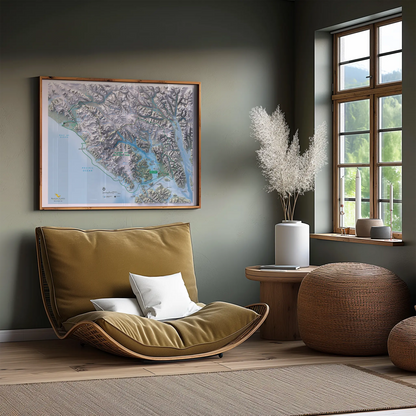 Glacier Bay National Park-Modern Topographic-Wall Map-ModernCarto