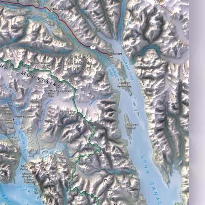 Glacier Bay National Park-Modern Topographic-Wall Map-ModernCarto